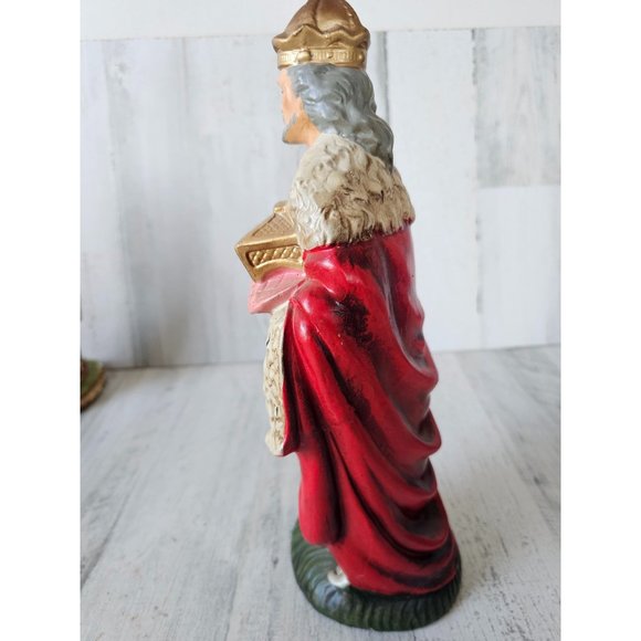 Vintage fontanini paper mache wiseman nativity village Xmas religious statue lar - Picture 3 of 9